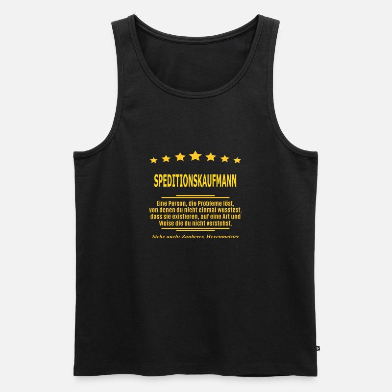 SPEDITIONSKAUFMANN - Männer Premium Bio Tank Top - Schwarz