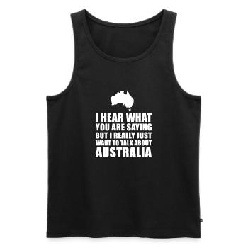 Lustige Australien Urlaub Geschenkidee - Männer Premium Bio Tank Top - Schwarz - Vorne - AI Model Male 178 light (178cm)