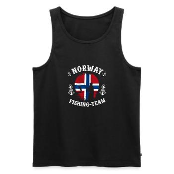 Norway-fishing-team - Männer Premium Bio Tank Top - Schwarz - Vorne - Michal (187cm)
