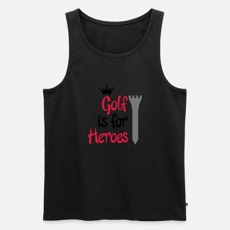 golf - Männer Premium Bio Tank Top - Schwarz