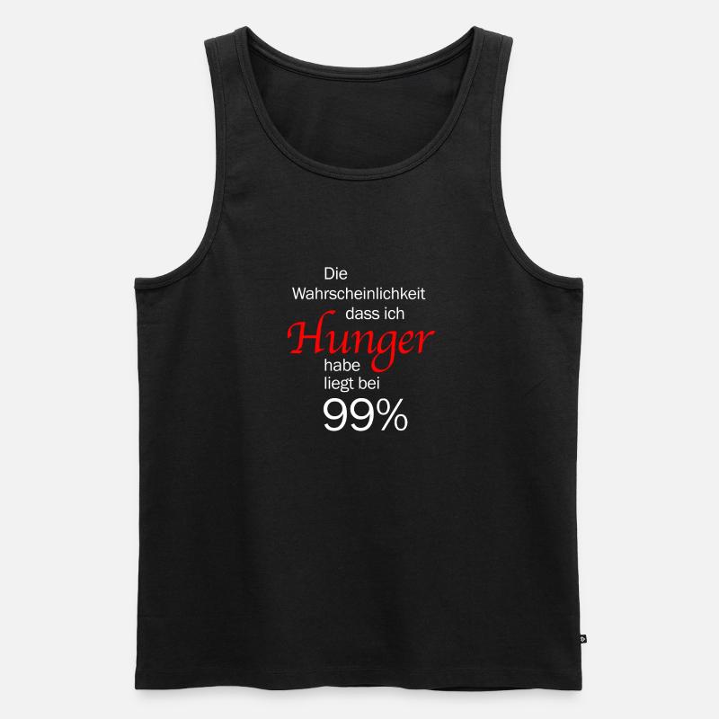 Hunger - Männer Premium Bio Tank Top - Schwarz