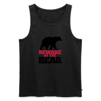Bär Wild T-Shirt - Männer Premium Bio Tank Top - Schwarz - Vorne - AI Model Male 178 light (178cm)
