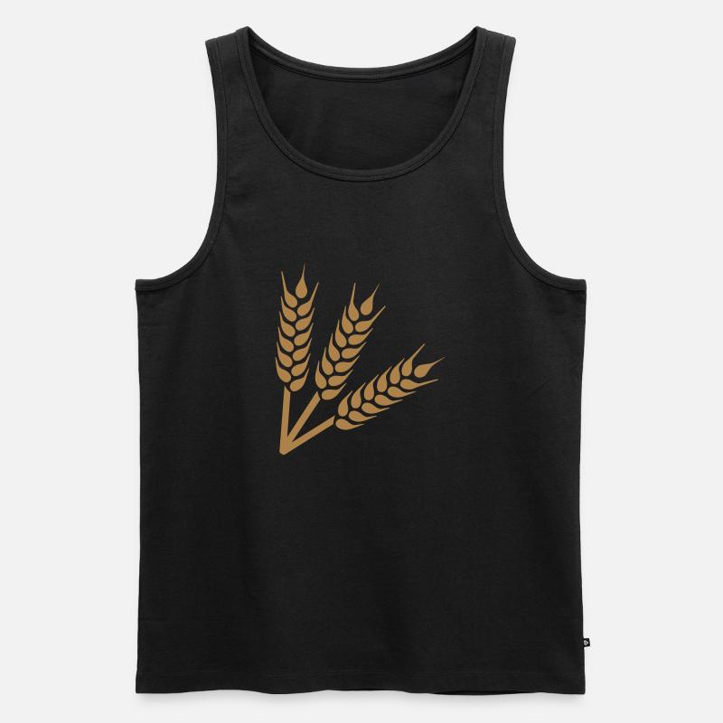 Weizen - Männer Premium Bio Tank Top - Schwarz