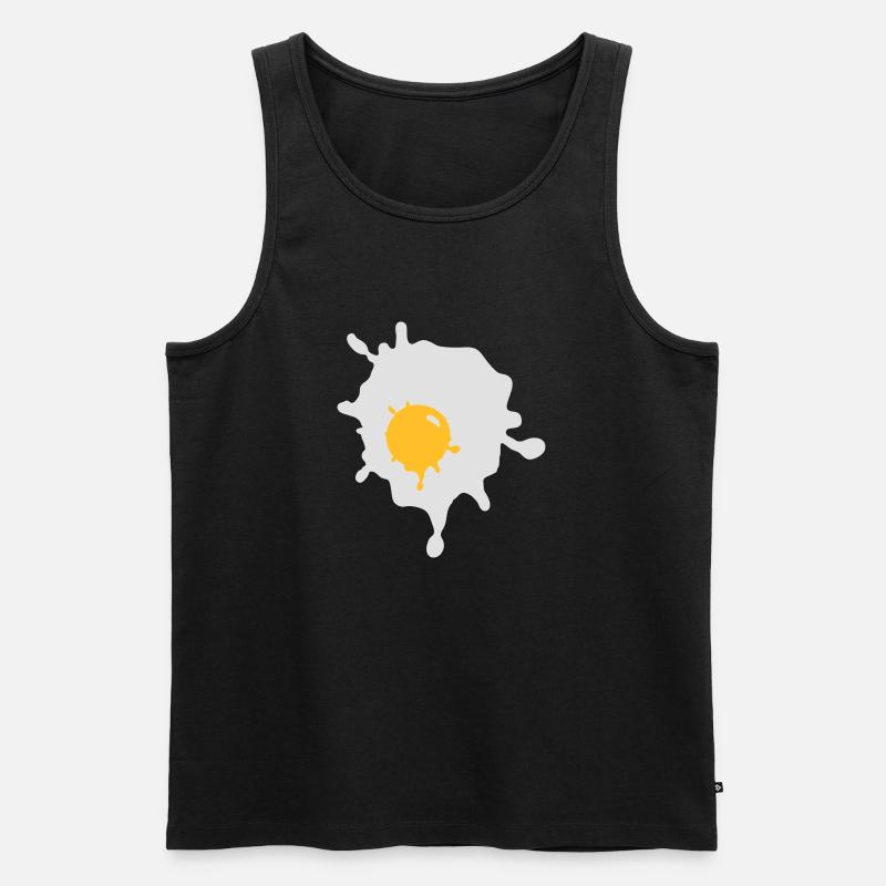 Fried egg - V2 - Men's Premium Organic Tank Top - black
