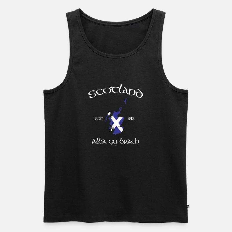 Scotland Map Flag - Männer Premium Bio Tank Top - Schwarz