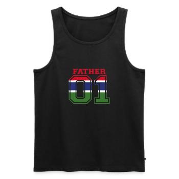 Father vater papa 01 queen Gambia - Männer Premium Bio Tank Top - Schwarz - Vorne - AI Model Male 178 light (178cm)