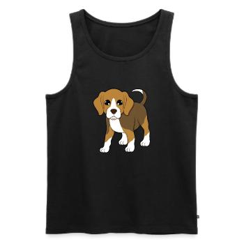 Beagle - Men's Premium Organic Tank Top - black - Front - Michal (187cm)
