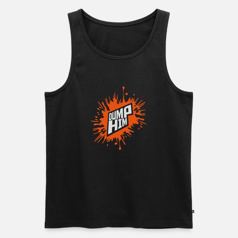 dump him Zitat Logo - Männer Premium Bio Tank Top - Schwarz