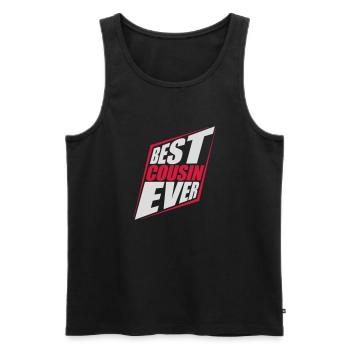 best cousin ever quote - Men's Premium Organic Tank Top - black - Front - Michal (187cm)