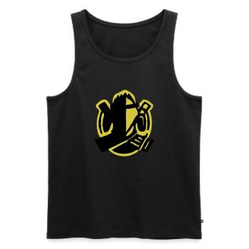 Ninja - Men's Premium Organic Tank Top - black - Front - AI Model Male 178 light (178cm)