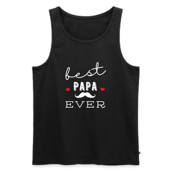 Best Papa Ever - Cadeau Idéal pour les Papas - Débardeur bio Premium Homme - noir - Devant - Michal (187cm)