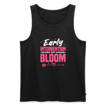 Early Intervention Keeping Tiny Humans Bloom - - Männer Premium Bio Tank Top - Schwarz - Vorne - AI Model Male 178 light (178cm)