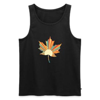Retro sheet - Men's Premium Organic Tank Top - black - Front - AI Model Male 178 light (178cm)