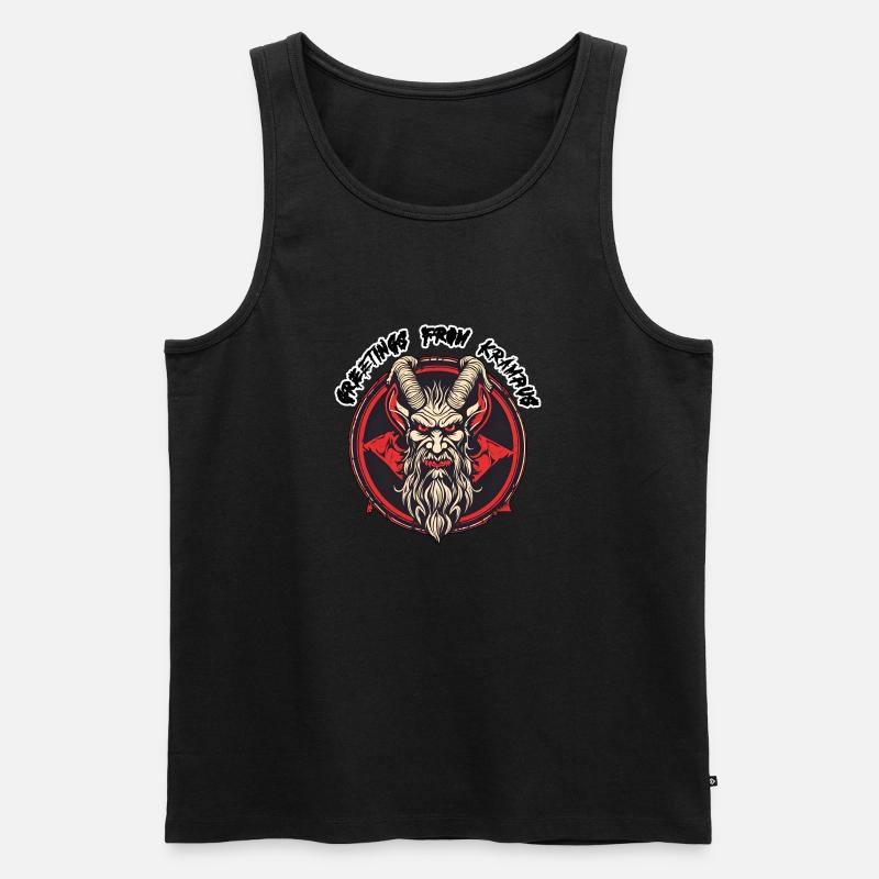 Krampus / Tradition / Kultur / Wintergeist - Männer Premium Bio Tank Top - Schwarz