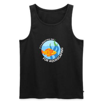 🐠 Aquarium "Aquascape Enthusiast." - Shirt 🐠 - Men's Premium Organic Tank Top - black - Front - Michal (187cm)