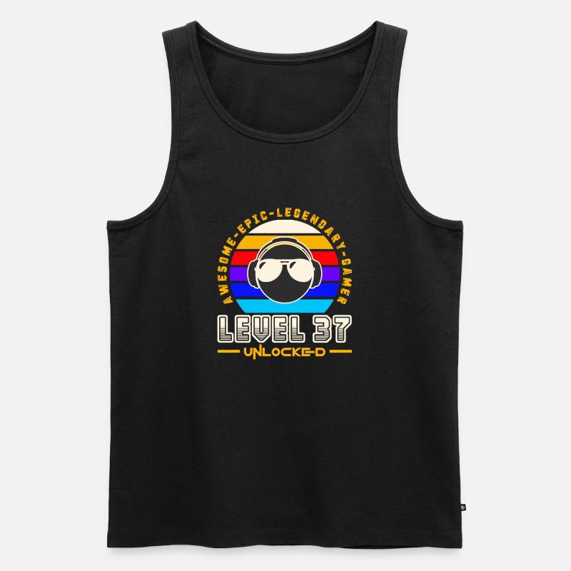 Stufe 37 - Männer Premium Bio Tank Top - Schwarz