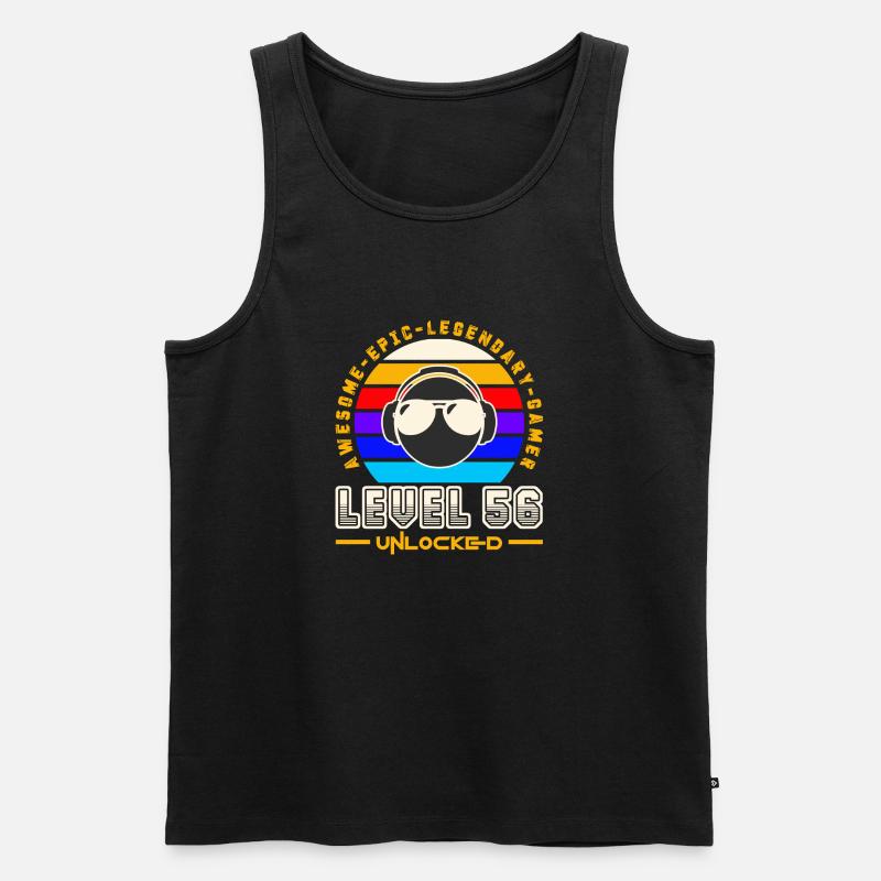 Stufe 56 - Männer Premium Bio Tank Top - Schwarz