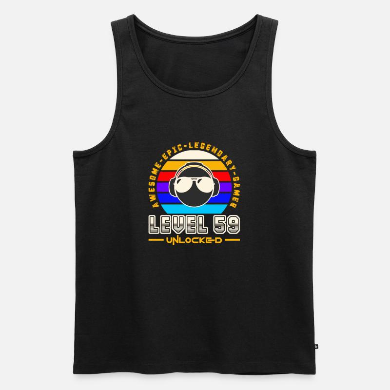 Stufe 59 - Männer Premium Bio Tank Top - Schwarz