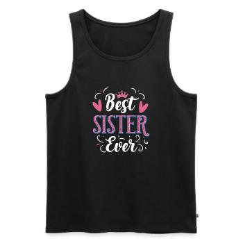 Best sister - Men's Premium Organic Tank Top - black - Front - Michal (187cm)