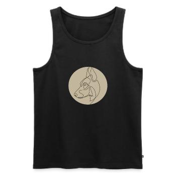 DOBERMANN - Männer Premium Bio Tank Top - Schwarz - Vorne - AI Model Male 178 light (178cm)