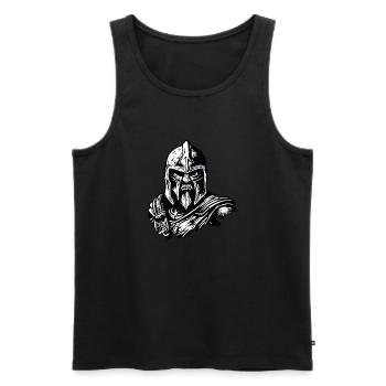 Spartan / Warrior / Fighter / Ancient / Sparta - Men's Premium Organic Tank Top - black - Front - Michal (187cm)