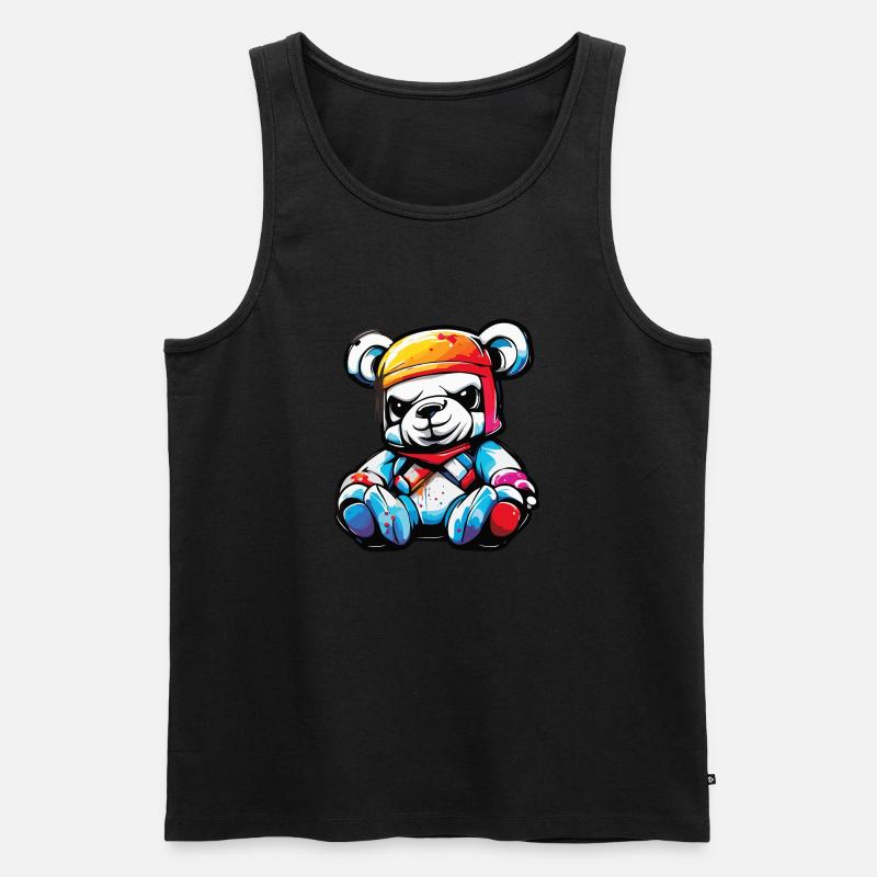 Teddybär / Kuscheltier / Stofftier / Geschenkidee - Männer Premium Bio Tank Top - Schwarz
