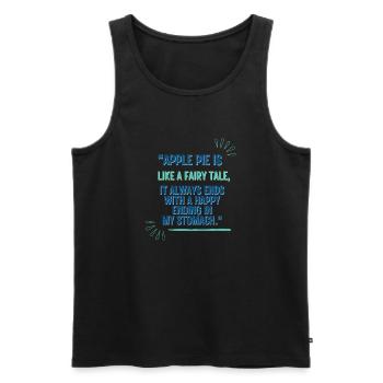 lustiger Satz über Apfelkuchen Ich habe es mit Liebe probiert - Männer Premium Bio Tank Top - Schwarz - Vorne - AI Model Male 178 light (178cm)