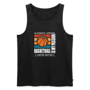 Basketball is my Passion - Männer Premium Bio Tank Top - Schwarz - Vorne - Michal (187cm)