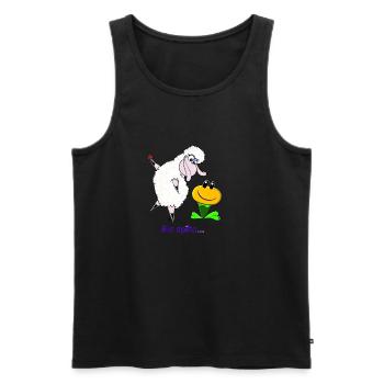 To Späta...... Wolly Sheepling Gaming - Men's Premium Organic Tank Top - black - Front - AI Model Male 178 light (178cm)