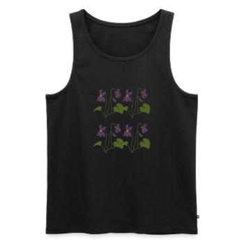 Violet 4ply - Men's Premium Organic Tank Top - black - Front - AI Model Male 178 light (178cm)