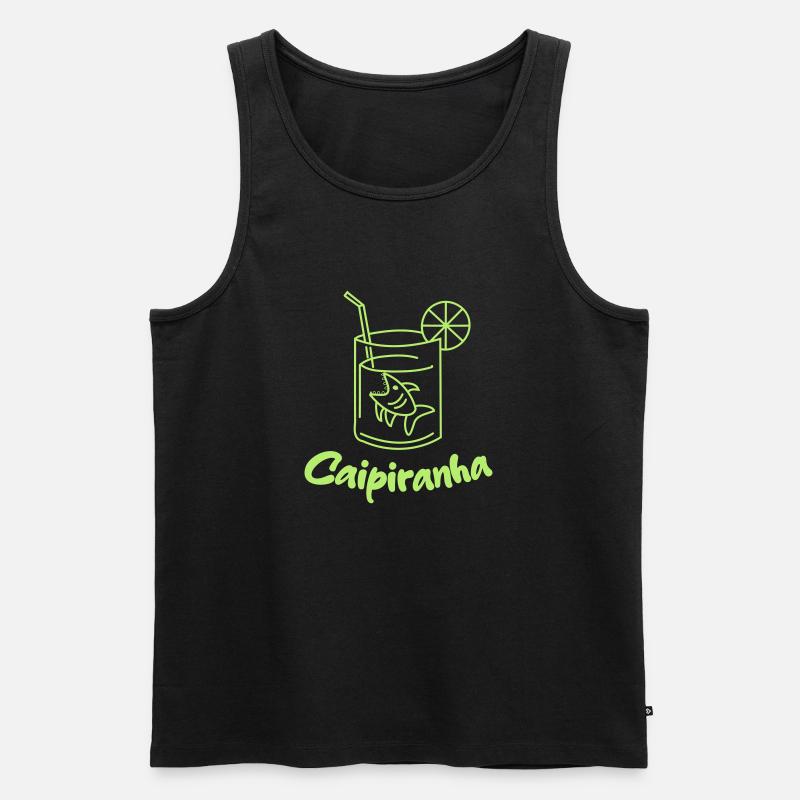 Caipiranha - Männer Premium Bio Tank Top - Schwarz