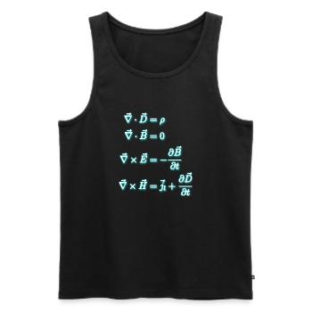 Gleichungen des Elektromagnetismus - Männer Premium Bio Tank Top - Schwarz - Vorne - AI Model Male 178 light (178cm)