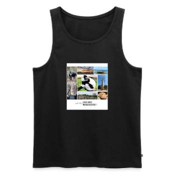 Erinnerungen an Madagaskar - Männer Premium Bio Tank Top - Schwarz - Vorne - AI Model Male 178 light (178cm)