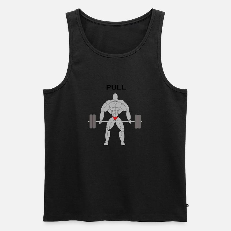 Pull - Männer Premium Bio Tank Top - Schwarz