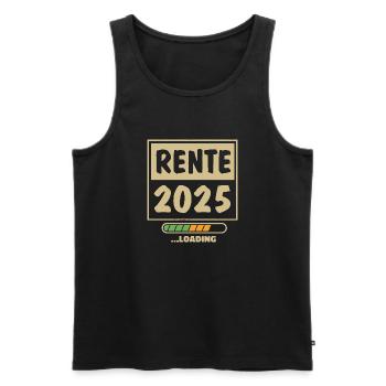Rente 2025 loading - Männer Premium Bio Tank Top - Schwarz - Vorne - AI Model Male 178 light (178cm)