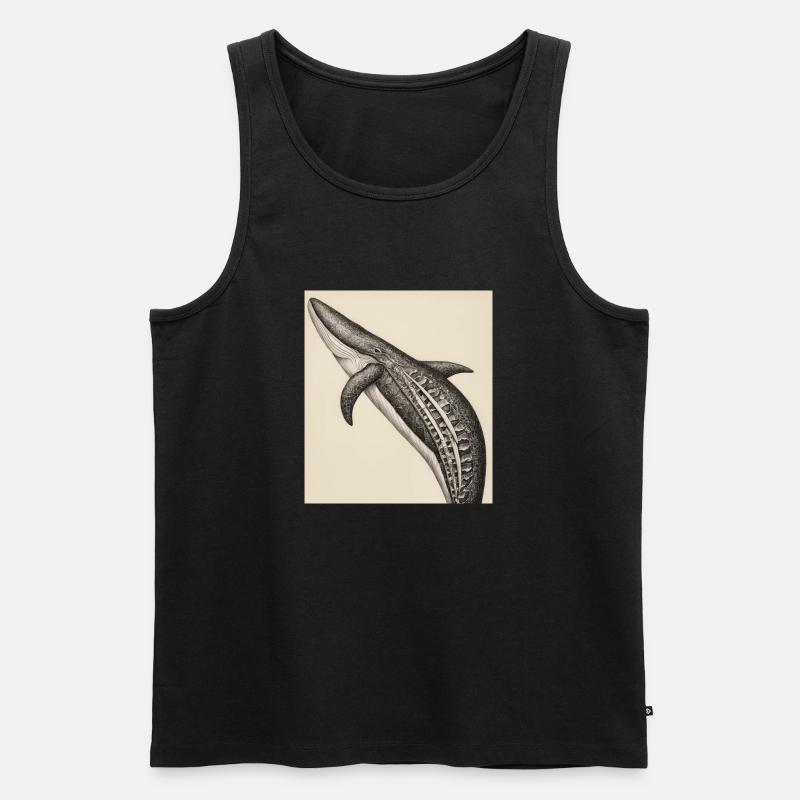 Anatomie der Wale - Männer Premium Bio Tank Top - Schwarz