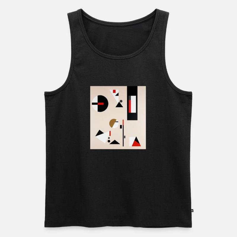 Abstrakte geometrische Komposition - Männer Premium Bio Tank Top - Schwarz