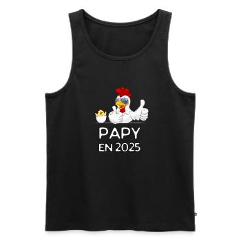 Papa im Jahr 2025 - Männer Premium Bio Tank Top - Schwarz - Vorne - Michal (187cm)