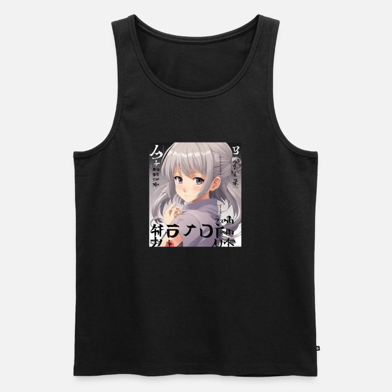 Anime - Männer Premium Bio Tank Top - Schwarz