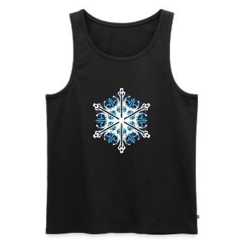Snowflake Snow Crystal - Men's Premium Organic Tank Top - black - Front - AI Model Male 178 light (178cm)