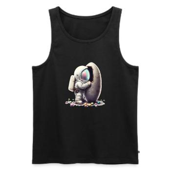 Pâques Pâques Lapin Veille de Pâques Dimanche de Pâques Oeuf de Pâques Printemps - Débardeur bio Premium Homme - noir - Devant - Michal (187cm)