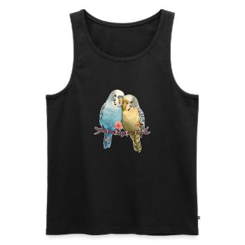 Budgies - Débardeur bio Premium Homme - noir - Devant - Michal (187cm)