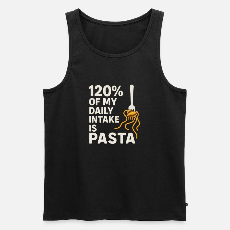 Pasta - Männer Premium Bio Tank Top - Schwarz