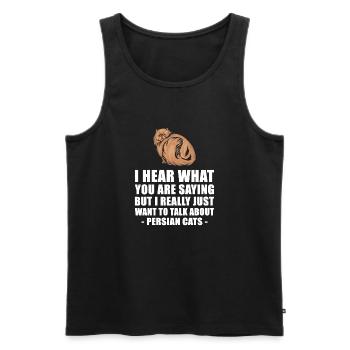 Perserkatze nettes Geschenk - Männer Premium Bio Tank Top - Schwarz - Vorne - Michal (187cm)