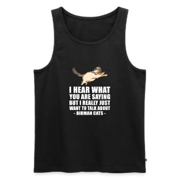Birman Katze nettes Geschenk - Männer Premium Bio Tank Top - Schwarz - Vorne - Michal (187cm)