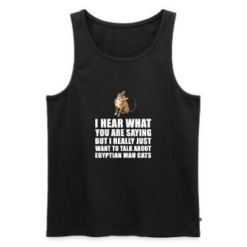 Egyptian Mau Cat Cute Gift - Men's Premium Organic Tank Top - black - Front - Michal (187cm)