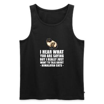 Himalayan Cat Cute Gift - Men's Premium Organic Tank Top - black - Front - Michal (187cm)