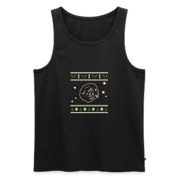 Neufundland Weihnachtsgeschenk - Männer Premium Bio Tank Top - Schwarz - Vorne - Michal (187cm)