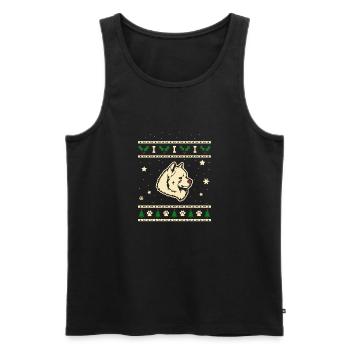 Samojeden Weihnachtsgeschenk - Männer Premium Bio Tank Top - Schwarz - Vorne - Michal (187cm)