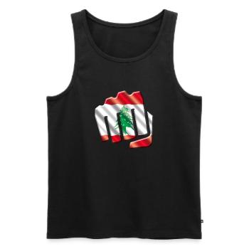 Lebanon - Men's Premium Organic Tank Top - black - Front - Michal (187cm)